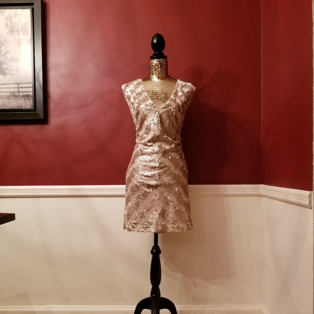 Sequined Aline Cocktail Dress